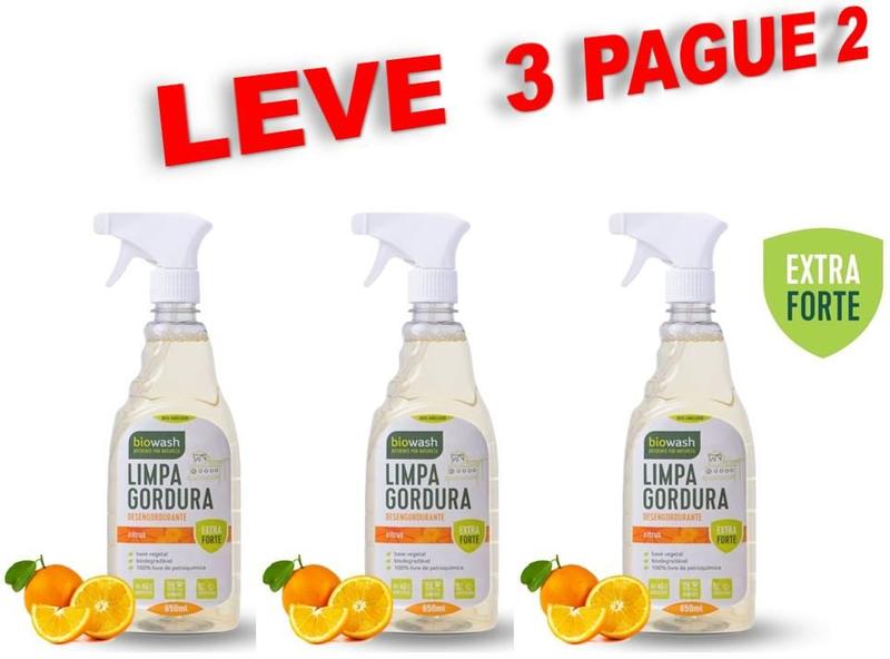 Imagem de Leve 3 pague 2 limpa gordura gatilho 650ml biowash