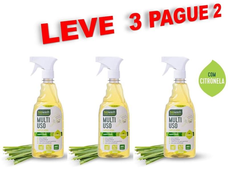 Imagem de Leve 3 pague 2 multiuso capim limao gatilho 650ml biowash