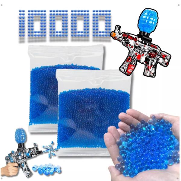 Imagem de Leve Bolinhas Gel 10000 Bolinhas  Azul Fáceis  Utilizar Perfeitas Brincar