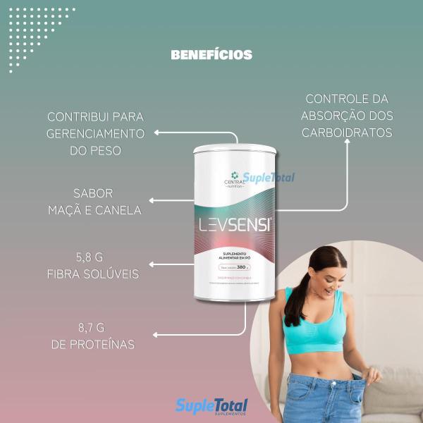 Imagem de Levsensi Fibra Colágeno Vitaminas 380G Central Nutrition