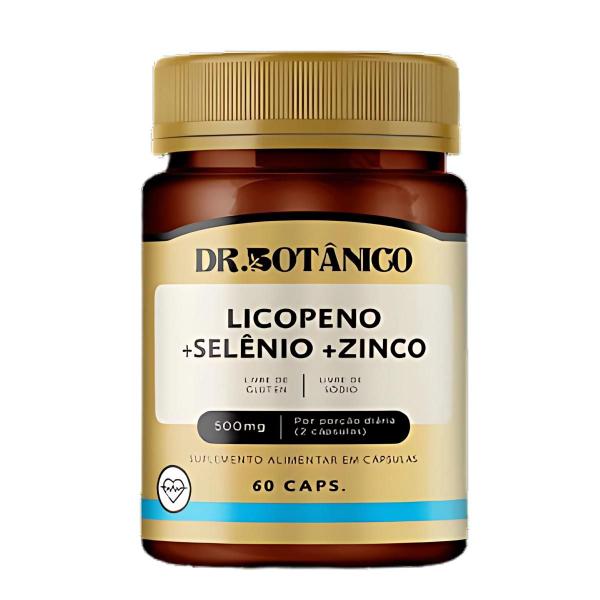 Imagem de Licopeno + zinco + selenio zinco 500mg 60 capsulas dr botanico