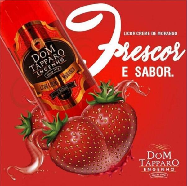 Imagem de Licor creme de morango 750ml dom tapparo ideal para gin e drinks