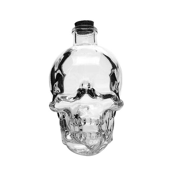 Licoreira De Vidro Caveira 400 Ml - Lazi Imagem de Licoreira De Vidro Caveira 400 Ml