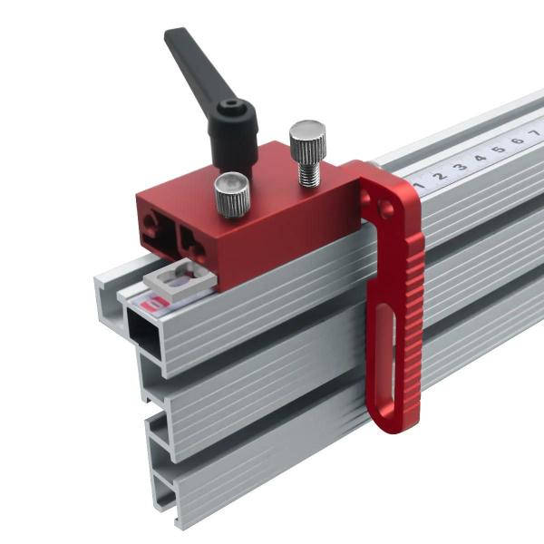 Imagem de Liga De Aço Ajustável Mitra Pista Parar T Slot Carpintaria Cerca Flip Stop Dispositivo Comprimento