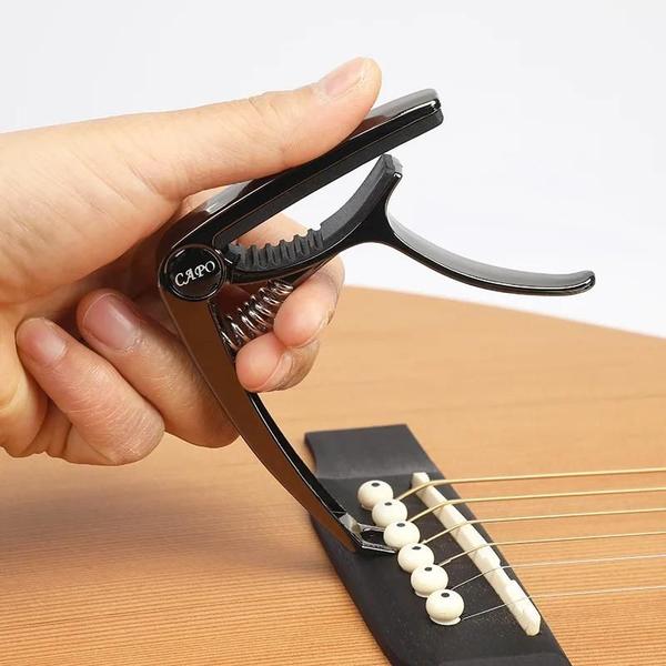 Imagem de Liga De Alumínio Metal Guitarra Capo Profissional Gatilho Afinador Braçadeira Para Guitarras