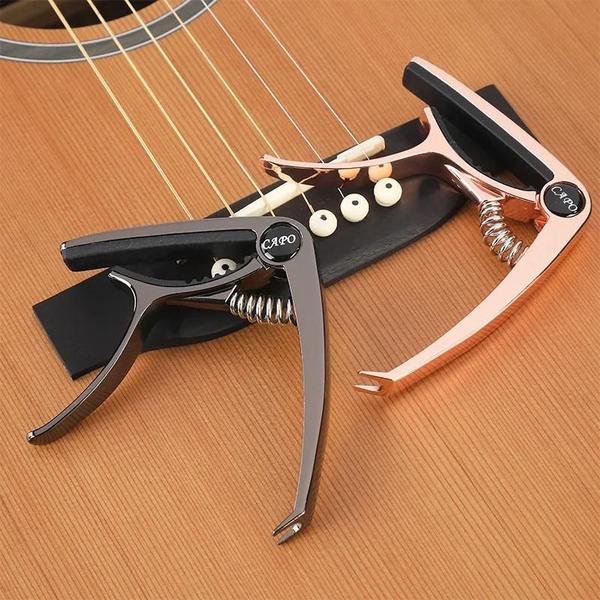 Imagem de Liga De Alumínio Metal Guitarra Capo Profissional Gatilho Afinador Braçadeira Para Guitarras