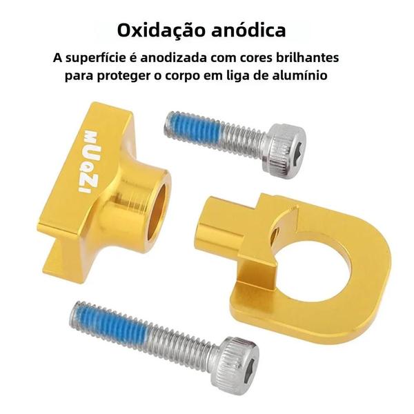 Imagem de Liga De Alumínio Única Velocidade Tensor Corrente Da Bicicleta Ajustador Prendedor Fixo Parafuso Da