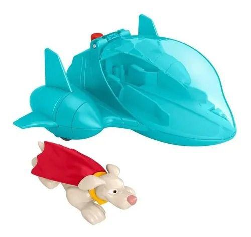 Imagem de Liga Dos Super Pets Krypto Super Cão Com Veiculo Lançador  Faça o Krypto Voar  Fisher Price