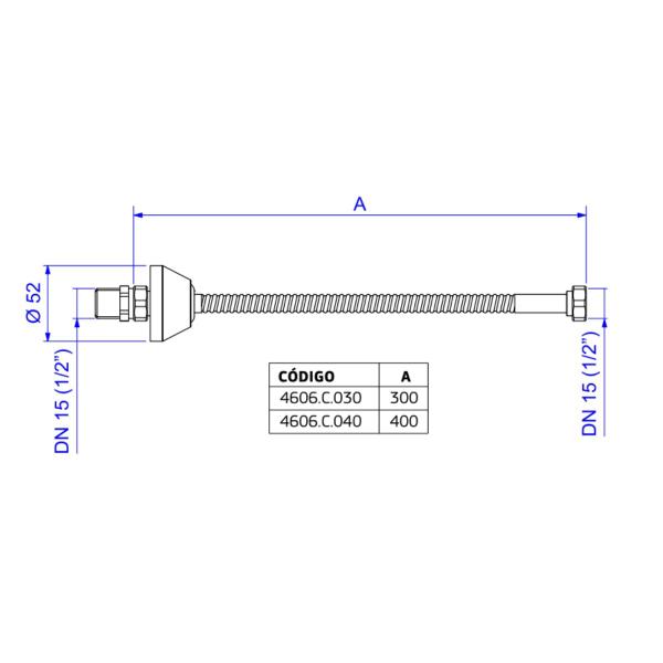 Imagem de Ligação Flexível Cromada 40cm Cromado Deca