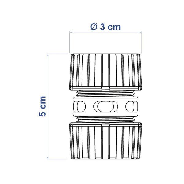 Imagem de Ligação Reparadora Tramontina em Plástico para Mangueira 1/2"