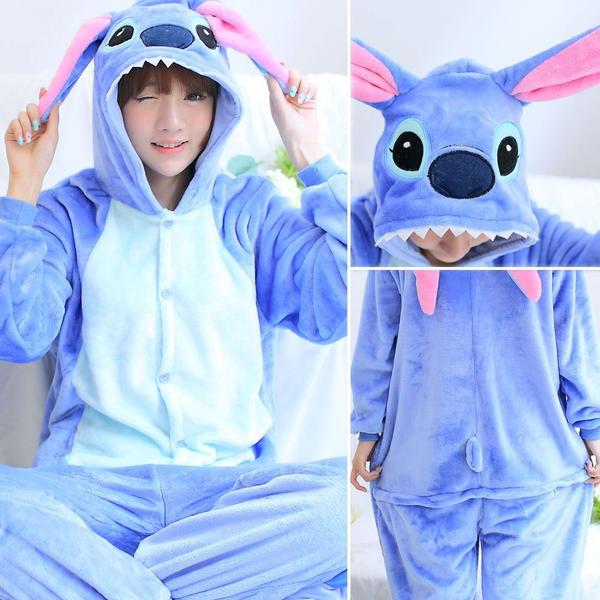 Imagem de Lilo Stitch Fantasia Pijama Kigurumi Macacão Roupa Adulto Anime Cosplay Desenho Filme- Fantasy