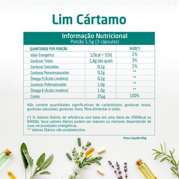 Imagem de Lim Cártamo + Picolinato De Cromo 500mg Artesanal 120 Caps Oleo de Cartamo