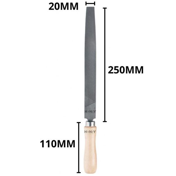 Imagem de Lima Chata Murça 10 Polegadas 250mm com Cabo de Madeira - MTX