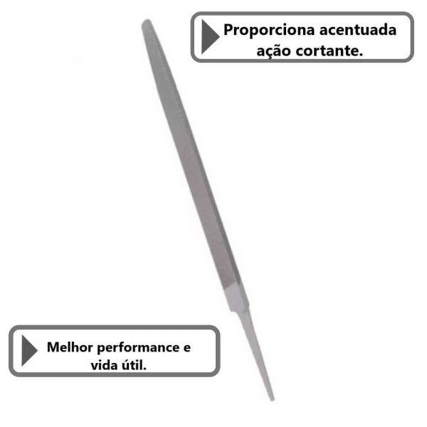 Imagem de Lima Triangular K&F Para Serrote e Serras Afiação 4 Polegadas