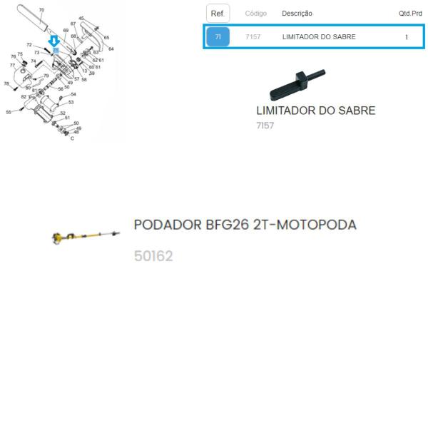 Imagem de Limitador Sabre P/ Podador De Lança á Gasolina 26 2 Tempos