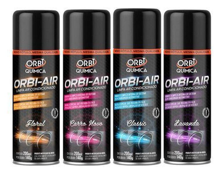 Imagem de Limpa Ar Condicionado Automotivo Em Spray Vários Aromas - Orbi