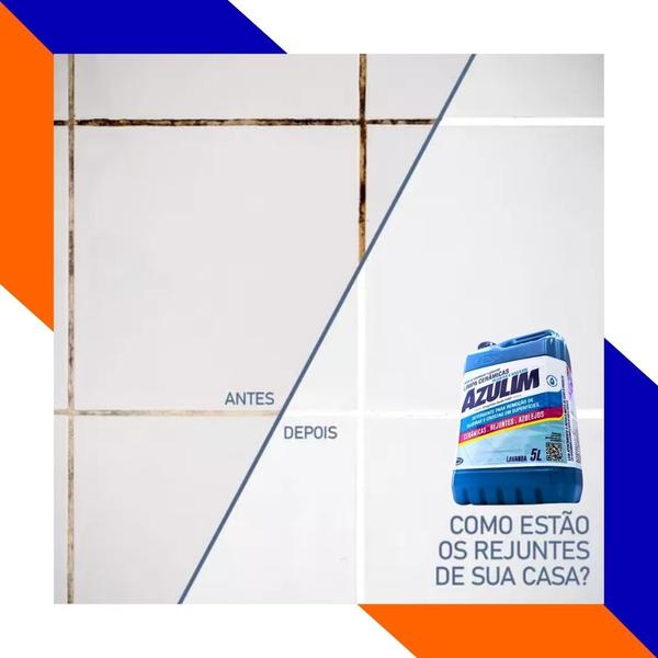 Imagem de Limpa Cerâmicas Azulejos Porcelanato Azulim 5L Lavanda Rendimento Power