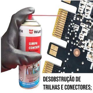 Imagem de Limpa Contato Wurth 300ml Removedor Resíduos e Gorduras em elétricos e eletrônicos.