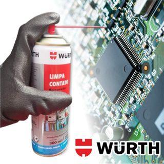 Limpa Contato Wurth 300ml Removedor Resíduos e Gorduras em elétricos e eletrônicos. Imagem de Limpa Contato Wurth 300ml Removedor Resíduos e Gorduras em elétricos e eletrônicos.