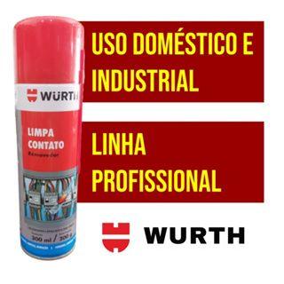 Limpa Contato Wurth 300ml Removedor Resíduos e Gorduras em elétricos e eletrônicos. Imagem de Limpa Contato Wurth 300ml Removedor Resíduos e Gorduras em elétricos e eletrônicos.