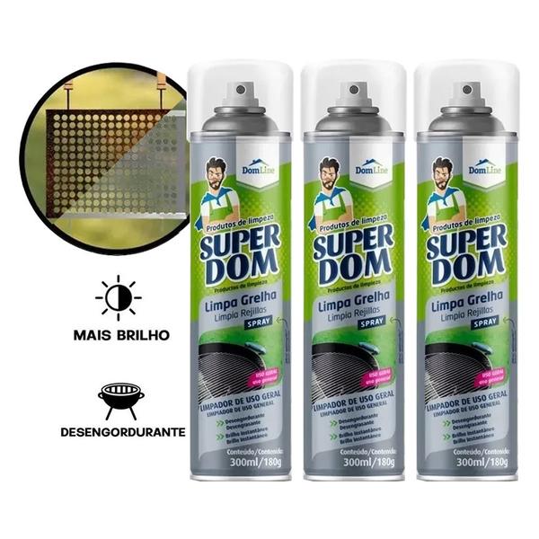 Imagem de Limpa Grelha Spray Desengordurante Chapa Discos Airfryer - 3 Unid