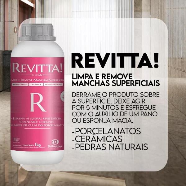 Imagem de Limpa Piso Remove Manchas Porcelanatos Mármores Revitta 1kg