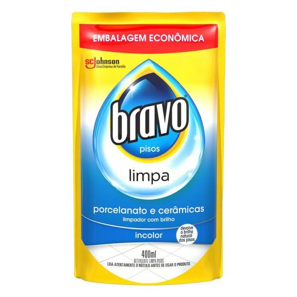 Limpa-Pisos Bravo Porcelanato e Cerâmica com Brilho Incolor 400ml Imagem de Limpa-Pisos Bravo Porcelanato e Cerâmica com Brilho Incolor 400ml