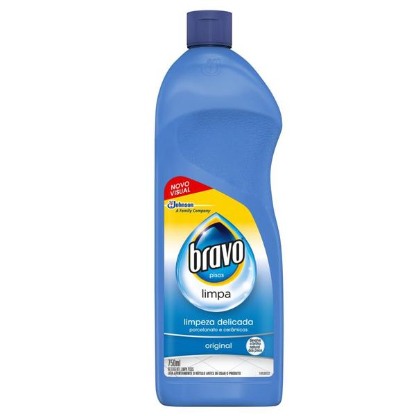 Limpa-Pisos Bravo Porcelanato e Cerâmica Original 750ml Imagem de Limpa-Pisos Bravo Porcelanato e Cerâmica Original 750ml
