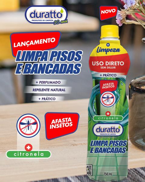 Limpa Pisos e Bancadas 750ml Citronela Duratto Imagem de Limpa Pisos e Bancadas 750ml Citronela Duratto