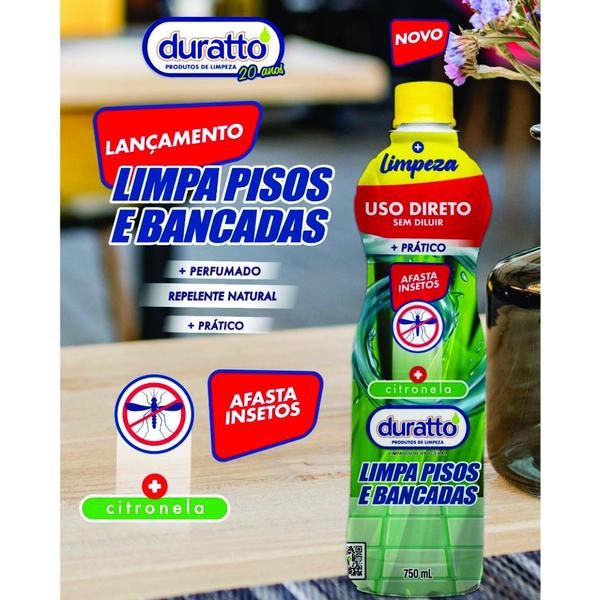 Limpa pisos e bancadas 750ml citronela duratto Imagem de Limpa pisos e bancadas 750ml citronela duratto