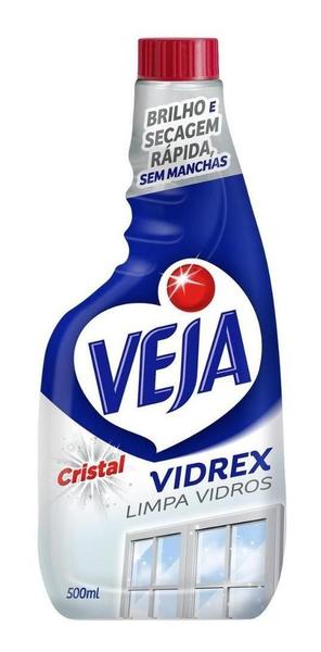 Imagem de Limpa Vidro Líquido Cristal Veja Vidrex Frasco 500Ml Refil