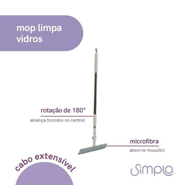 Imagem de Limpa Vidros 2 Em 1 Com Cabo Extensivel - Simplo