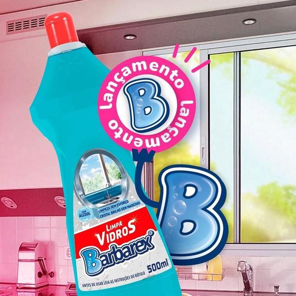 Imagem de Limpa Vidros Eficiente E Econômico 500 Ml Barbarex