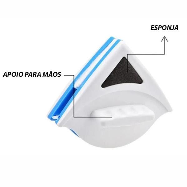 Imagem de Limpa-vidros Magnético de Dupla Face - Não Elétrico, Fácil de Usar para Vidros de Camada Única até 5mm de Espessura