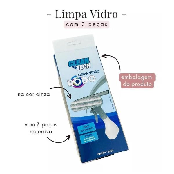 Imagem de Limpa Vidros Spray Com Reservatório Clean Tech