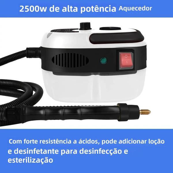 Imagem de Limpador a Vapor de Alta Pressão e Temperatura (2500W) - Ideal para Remoção de Óleo de Ar Condicionado