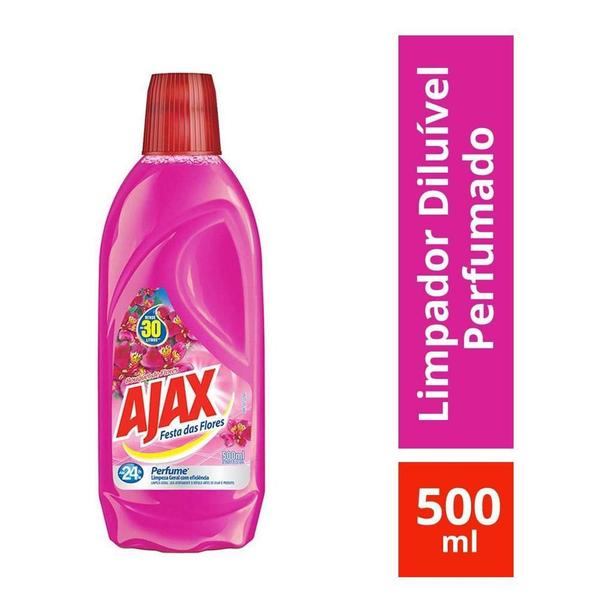 Limpador Ajax Bouquet De Flores 500Ml Kit 3 Imagem de Limpador Ajax Bouquet De Flores 500Ml Kit 3