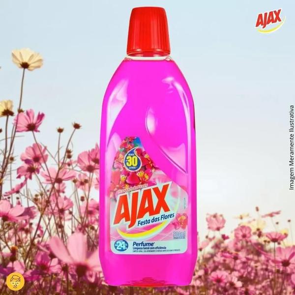 Limpador Ajax Bouquet De Flores 500Ml Kit 3 Imagem de Limpador Ajax Bouquet De Flores 500Ml Kit 3