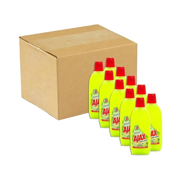 Imagem de Limpador Ajax Fresh Lemon 500Ml Kit 10