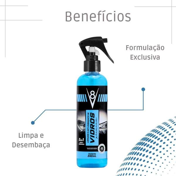 Limpador Anti-Embaçante de Vidros Automotivo V8 Sanol 240ml Imagem de Limpador Anti-Embaçante de Vidros Automotivo V8 Sanol 240ml