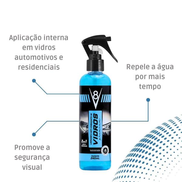 Limpador Anti-Embaçante de Vidros Automotivo V8 Sanol 240ml Imagem de Limpador Anti-Embaçante de Vidros Automotivo V8 Sanol 240ml