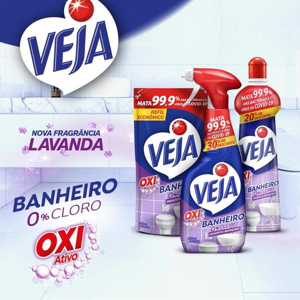 Imagem de Limpador Banheiro Veja Antibac Lavanda 500ml Refil