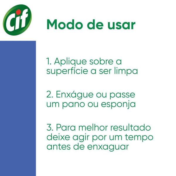 Imagem de Limpador Cif Banheiro Sem Cloro 450ml Refil Econômico