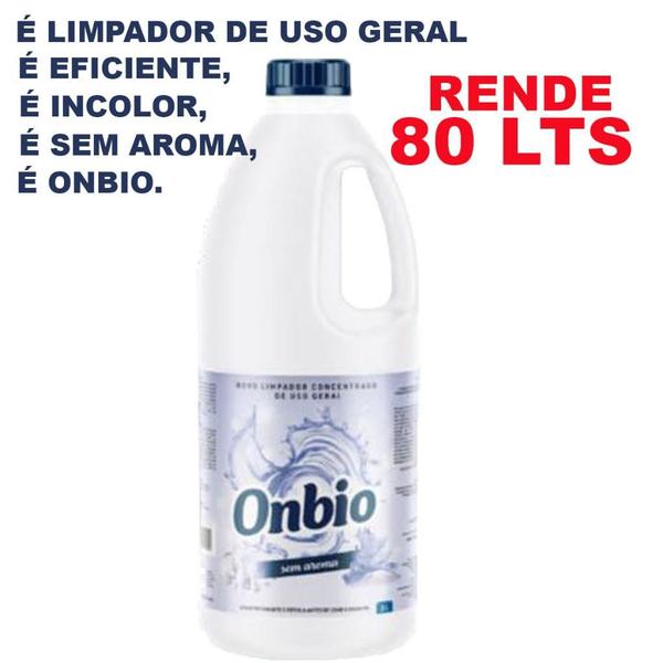 Limpador Concentrado de Uso Geral Sem Aroma 2L Onbio - Onbio Imagem de Limpador Concentrado de Uso Geral Sem Aroma 2L Onbio