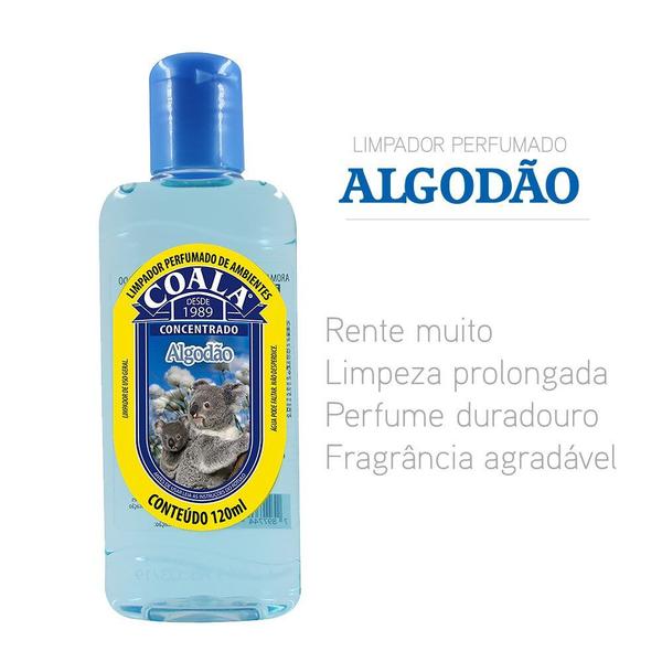 Limpador Concentrado Perfumado de Ambientes Algodão Coala 120ml Imagem de Limpador Concentrado Perfumado de Ambientes Algodão Coala 120ml