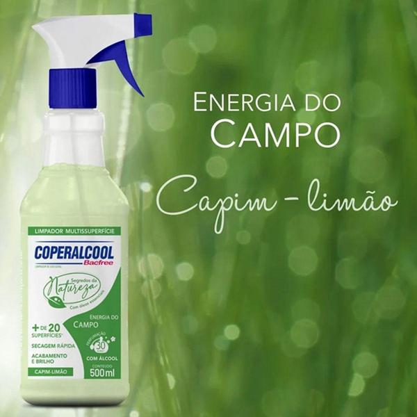 Imagem de Limpador Coperalcool Multiuso Bacfree Capim Limão Kit 12