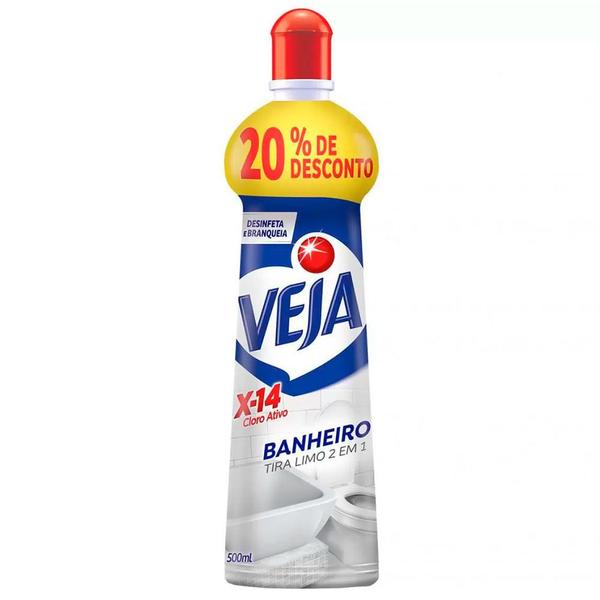 Limpador de Banheiro Tira Limo X-14 Veja 500ml Imagem de Limpador de Banheiro Tira Limo X-14 Veja 500ml