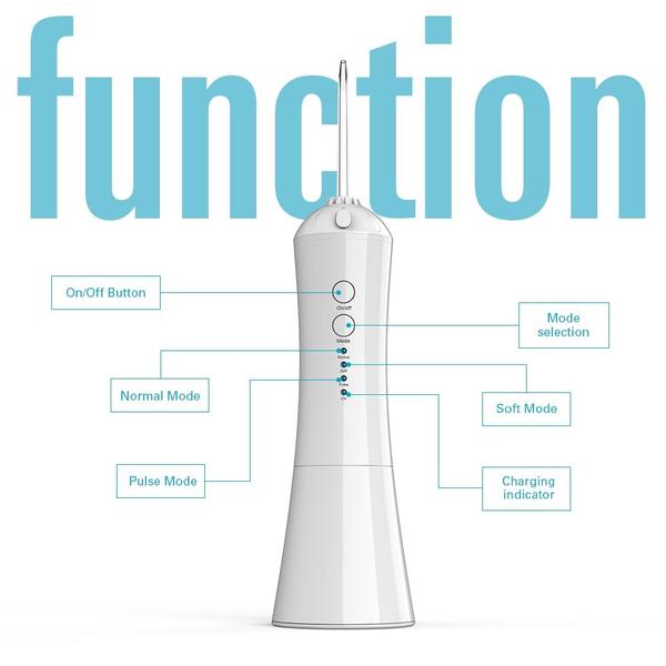 Imagem de Limpador de dentes com jato de água oral com fio dental elétrico Wokex