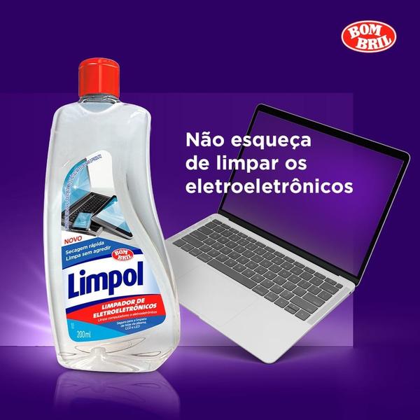 Imagem de Limpador De Eletroeletrônicos Limpol Bombril 200ml 