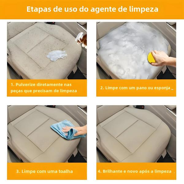 Imagem de Limpador de Espuma Multifuncional para Assentos de Couro - Remoção de Manchas em Interiores de Carro